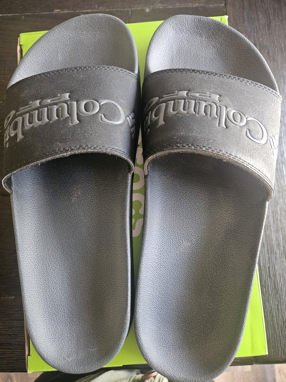 Columbia Black Slide Sandals